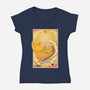 Lovers Of Ooo Tarot-Womens-V-Neck-Tee-grevalra