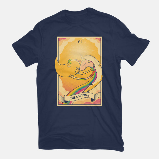 Lovers Of Ooo Tarot-Unisex-Basic-Tee-grevalra