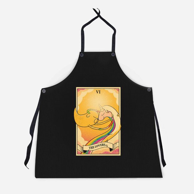 Lovers Of Ooo Tarot-Unisex-Kitchen-Apron-grevalra