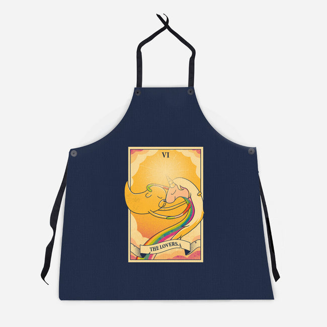 Lovers Of Ooo Tarot-Unisex-Kitchen-Apron-grevalra