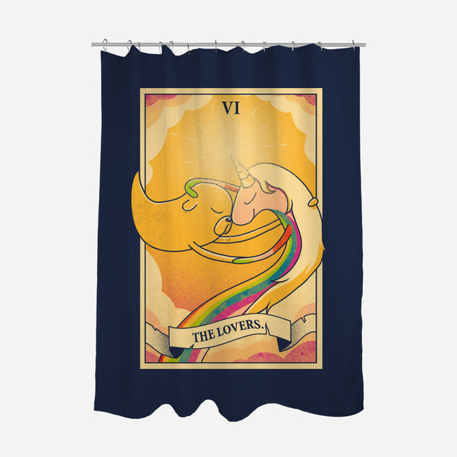 Lovers Of Ooo Tarot-None-Polyester-Shower Curtain-grevalra