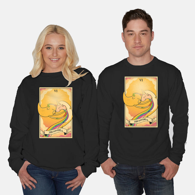 Lovers Of Ooo Tarot-Unisex-Crew Neck-Sweatshirt-grevalra