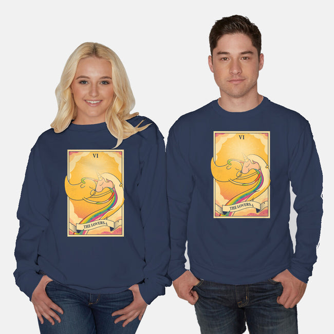 Lovers Of Ooo Tarot-Unisex-Crew Neck-Sweatshirt-grevalra