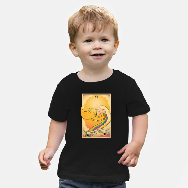 Lovers Of Ooo Tarot-Baby-Basic-Tee-grevalra
