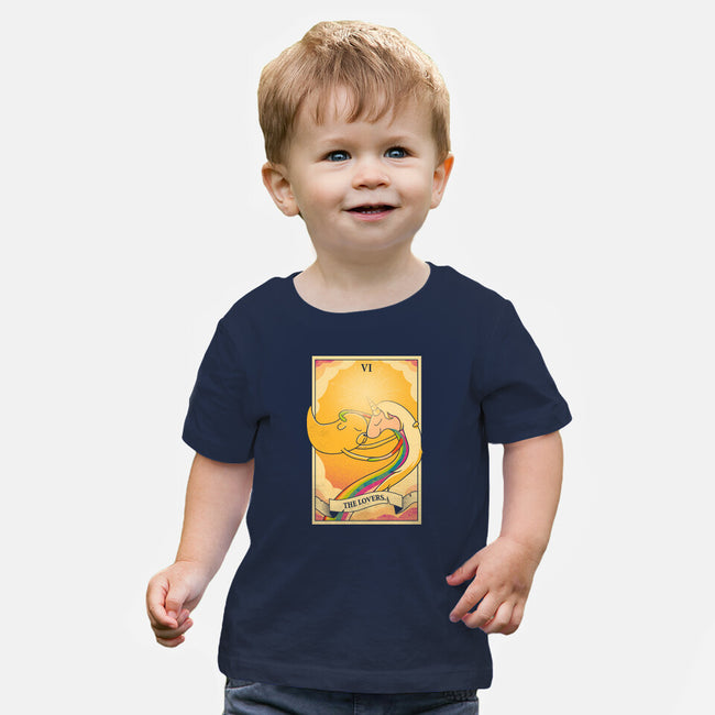 Lovers Of Ooo Tarot-Baby-Basic-Tee-grevalra