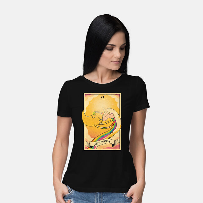 Lovers Of Ooo Tarot-Womens-Basic-Tee-grevalra