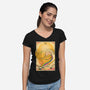 Lovers Of Ooo Tarot-Womens-V-Neck-Tee-grevalra