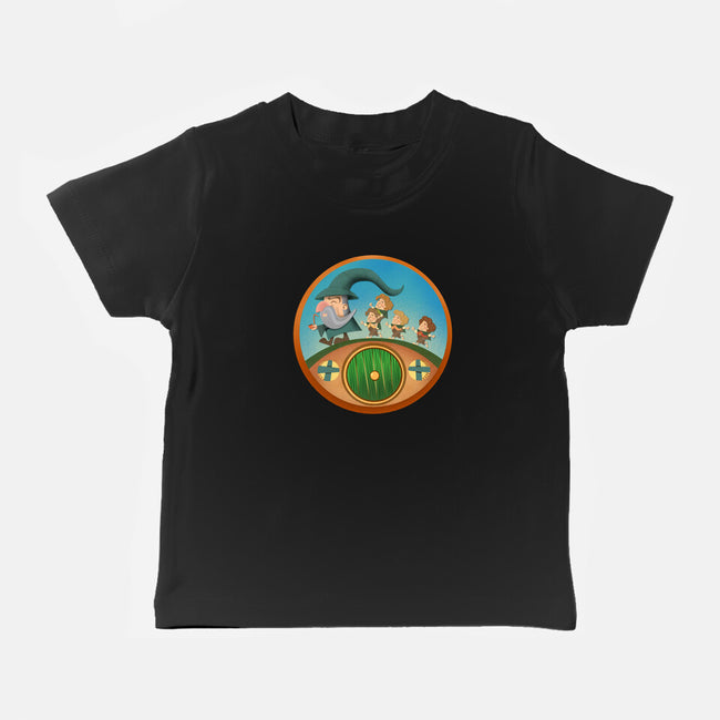 The Road Goes On-Baby-Basic-Tee-DrawnByBryan