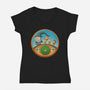 The Road Goes On-Womens-V-Neck-Tee-DrawnByBryan