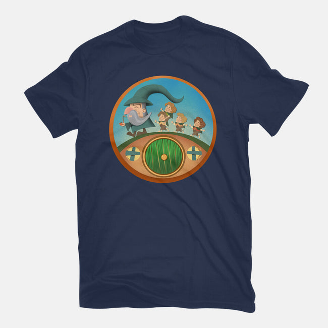 The Road Goes On-Womens-Basic-Tee-DrawnByBryan