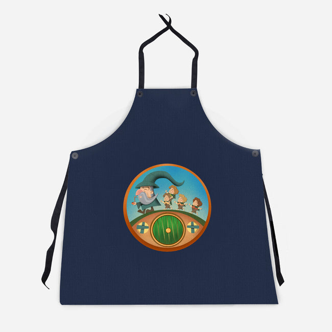 The Road Goes On-Unisex-Kitchen-Apron-DrawnByBryan