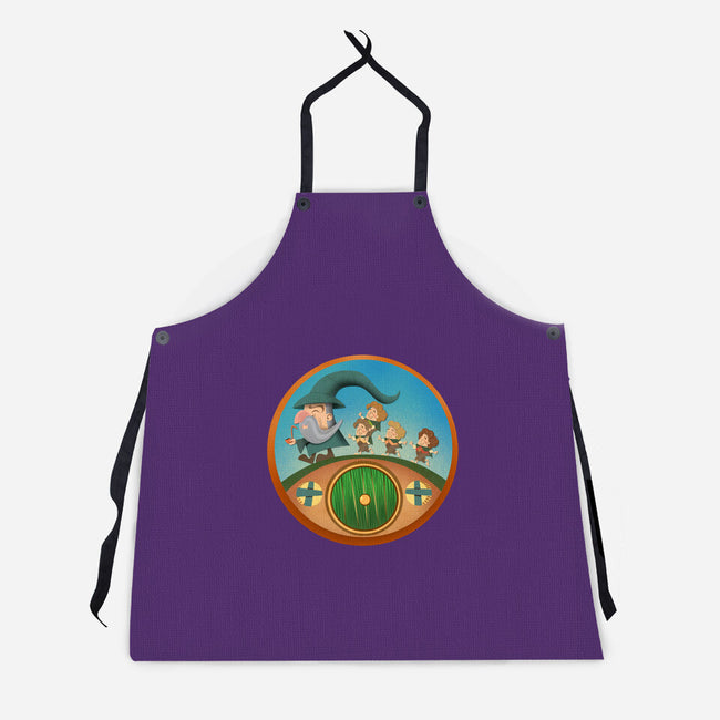 The Road Goes On-Unisex-Kitchen-Apron-DrawnByBryan