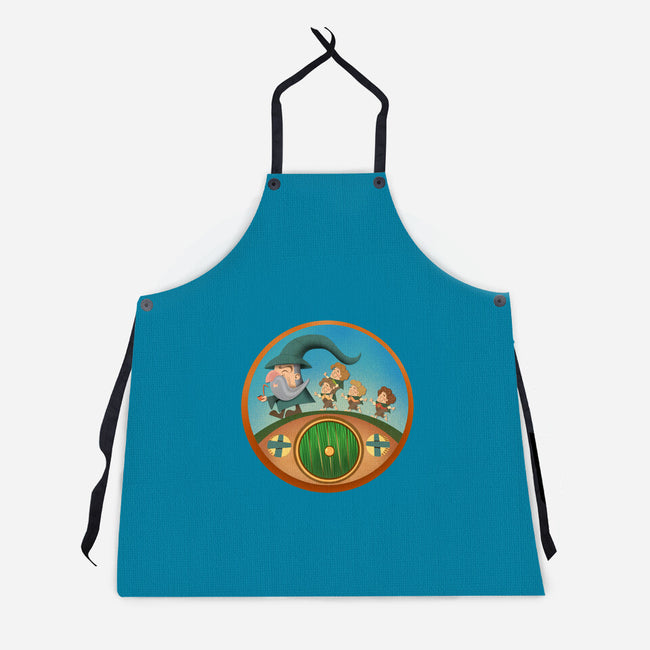 The Road Goes On-Unisex-Kitchen-Apron-DrawnByBryan
