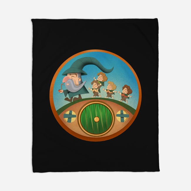 The Road Goes On-None-Fleece-Blanket-DrawnByBryan