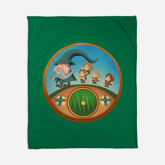 The Road Goes On-None-Fleece-Blanket-DrawnByBryan