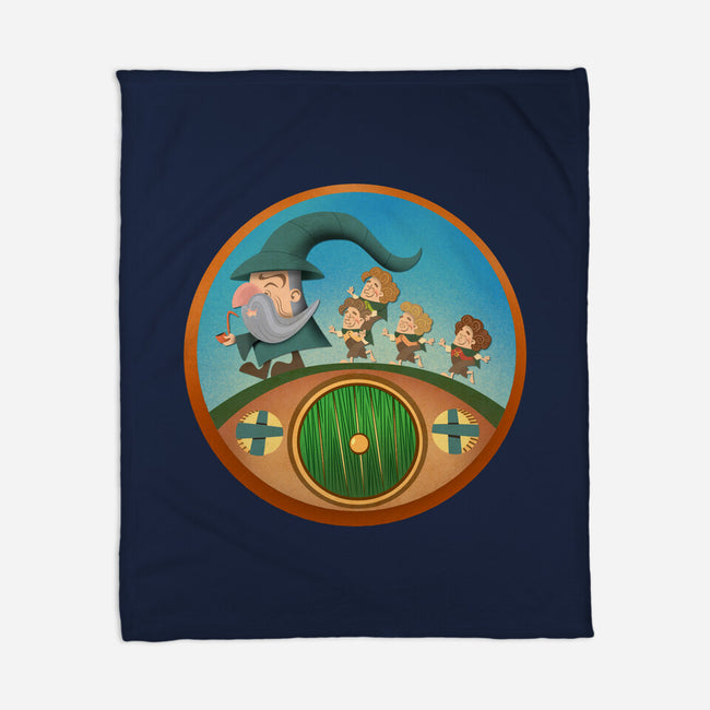 The Road Goes On-None-Fleece-Blanket-DrawnByBryan