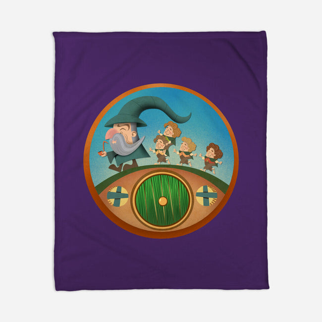 The Road Goes On-None-Fleece-Blanket-DrawnByBryan