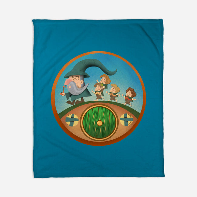 The Road Goes On-None-Fleece-Blanket-DrawnByBryan