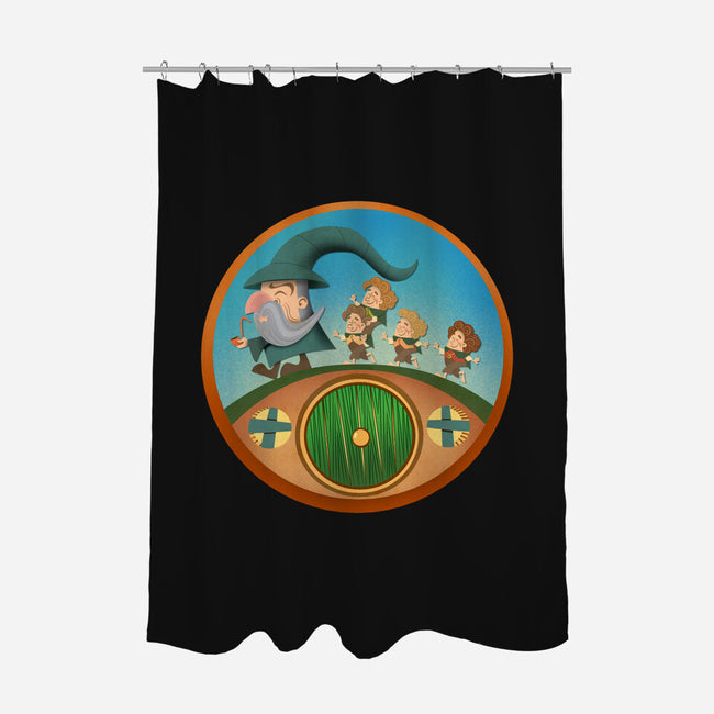 The Road Goes On-None-Polyester-Shower Curtain-DrawnByBryan