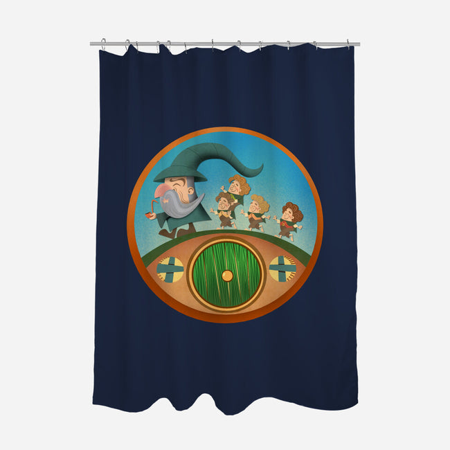 The Road Goes On-None-Polyester-Shower Curtain-DrawnByBryan