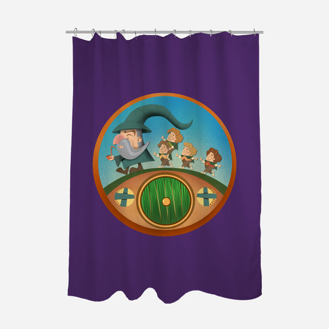 The Road Goes On-None-Polyester-Shower Curtain-DrawnByBryan