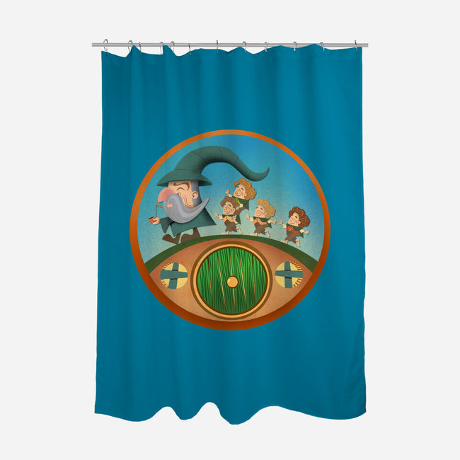 The Road Goes On-None-Polyester-Shower Curtain-DrawnByBryan