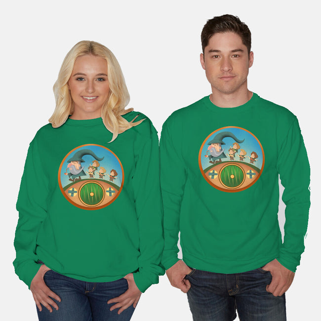 The Road Goes On-Unisex-Crew Neck-Sweatshirt-DrawnByBryan