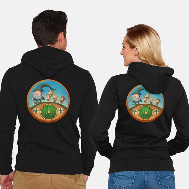 The Road Goes On-Unisex-Zip-Up-Sweatshirt-DrawnByBryan