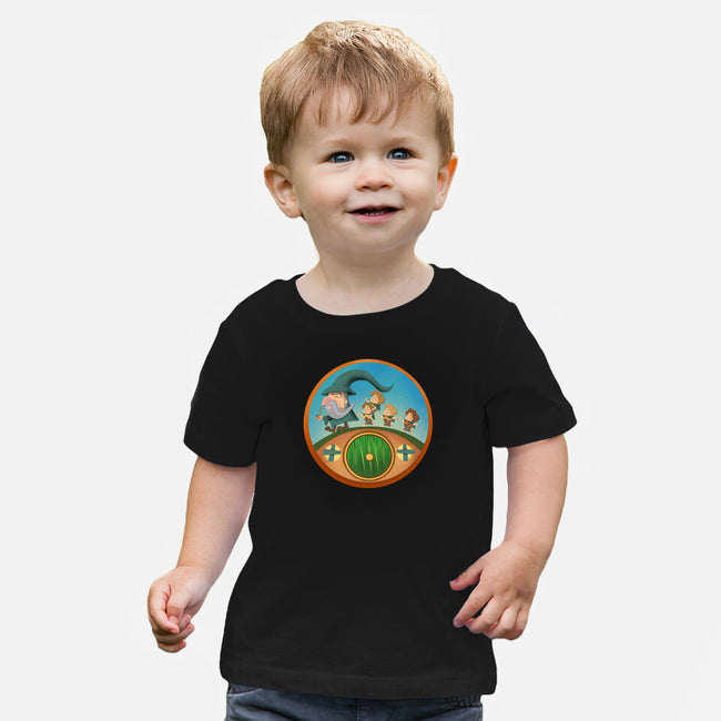 The Road Goes On-Baby-Basic-Tee-DrawnByBryan