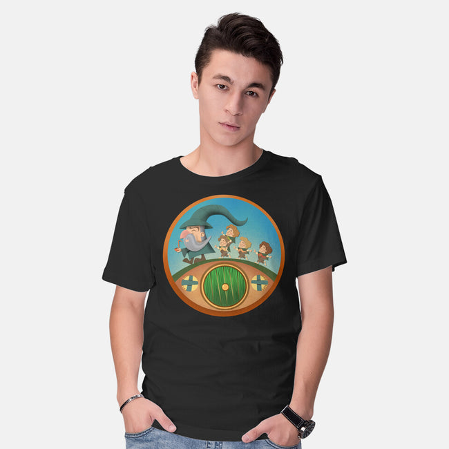 The Road Goes On-Mens-Basic-Tee-DrawnByBryan