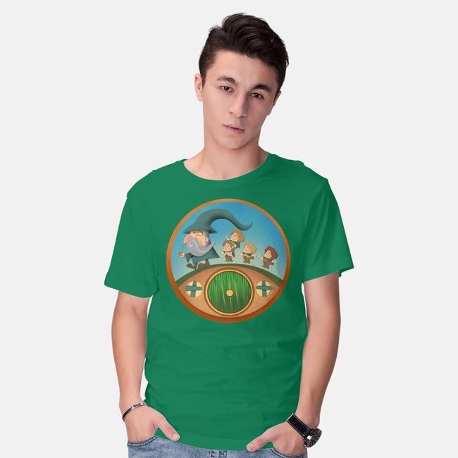The Road Goes On-Mens-Basic-Tee-DrawnByBryan