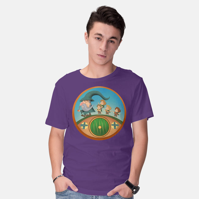 The Road Goes On-Mens-Basic-Tee-DrawnByBryan