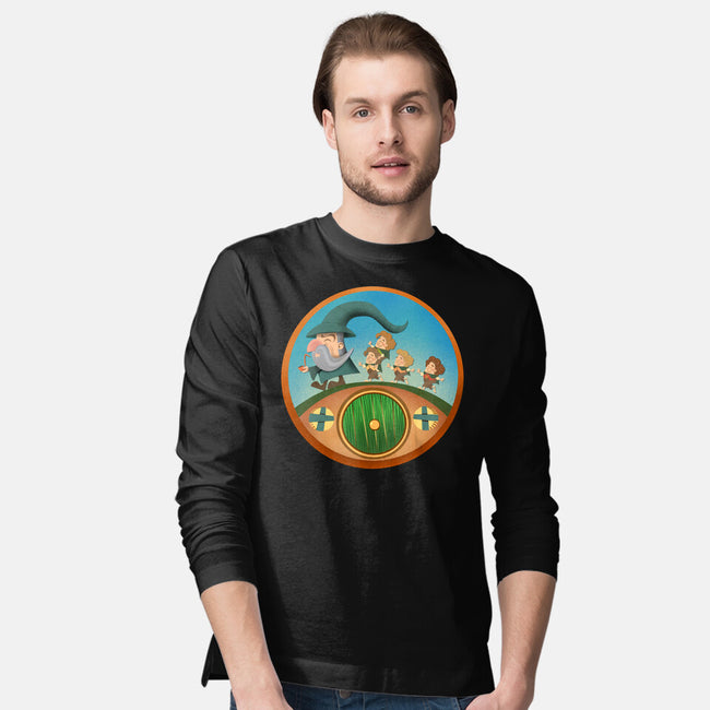 The Road Goes On-Mens-Long Sleeved-Tee-DrawnByBryan
