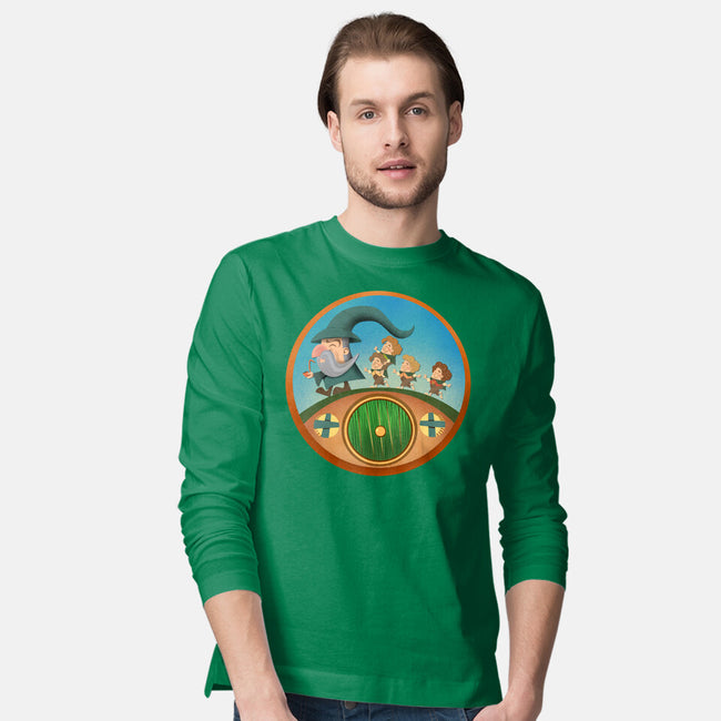 The Road Goes On-Mens-Long Sleeved-Tee-DrawnByBryan