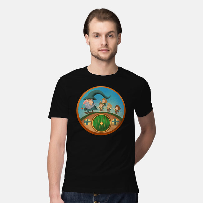 The Road Goes On-Mens-Premium-Tee-DrawnByBryan