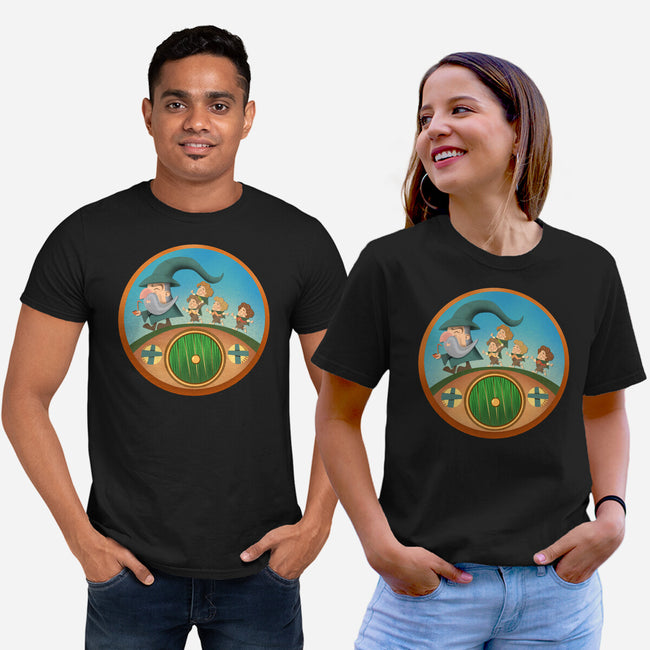 The Road Goes On-Unisex-Basic-Tee-DrawnByBryan