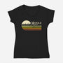 Retro Middle Earth-Womens-V-Neck-Tee-DrMonekers