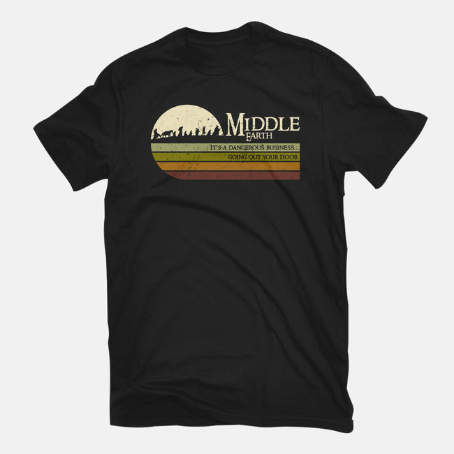 Retro Middle Earth-Womens-Fitted-Tee-DrMonekers