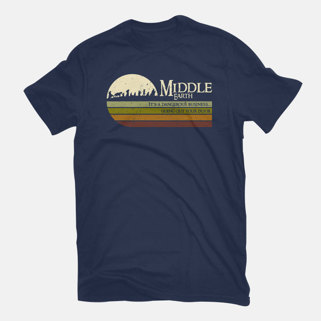 Retro Middle Earth-Womens-Fitted-Tee-DrMonekers