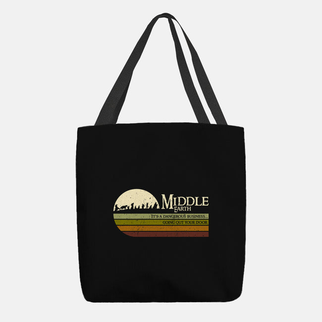 Retro Middle Earth-None-Basic Tote-Bag-DrMonekers