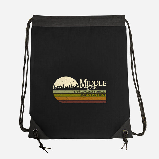 Retro Middle Earth-None-Drawstring-Bag-DrMonekers