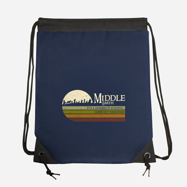 Retro Middle Earth-None-Drawstring-Bag-DrMonekers