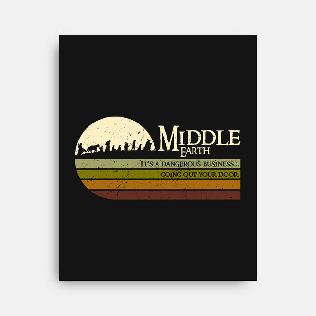 Retro Middle Earth-None-Stretched-Canvas-DrMonekers