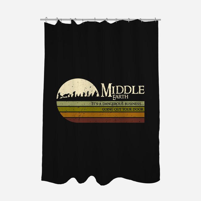 Retro Middle Earth-None-Polyester-Shower Curtain-DrMonekers