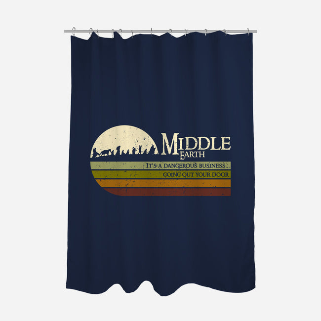 Retro Middle Earth-None-Polyester-Shower Curtain-DrMonekers