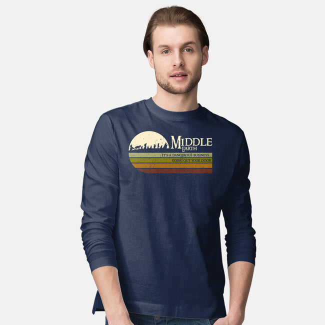 Retro Middle Earth-Mens-Long Sleeved-Tee-DrMonekers