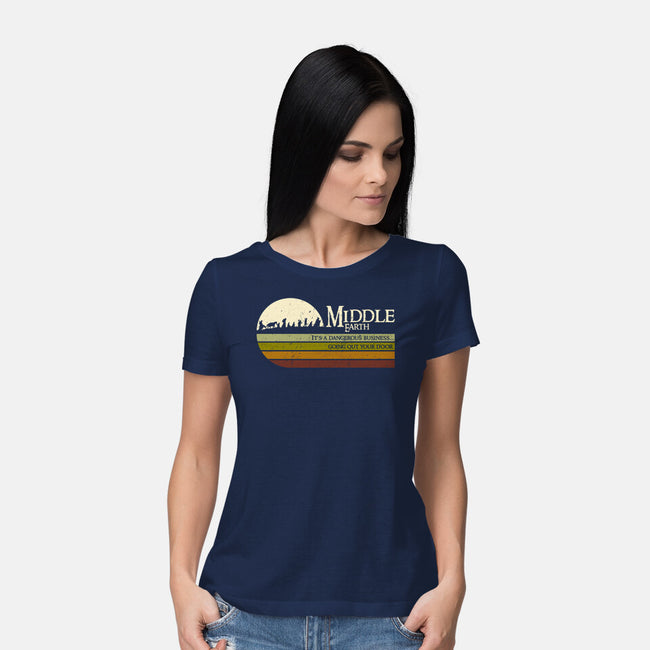 Retro Middle Earth-Womens-Basic-Tee-DrMonekers