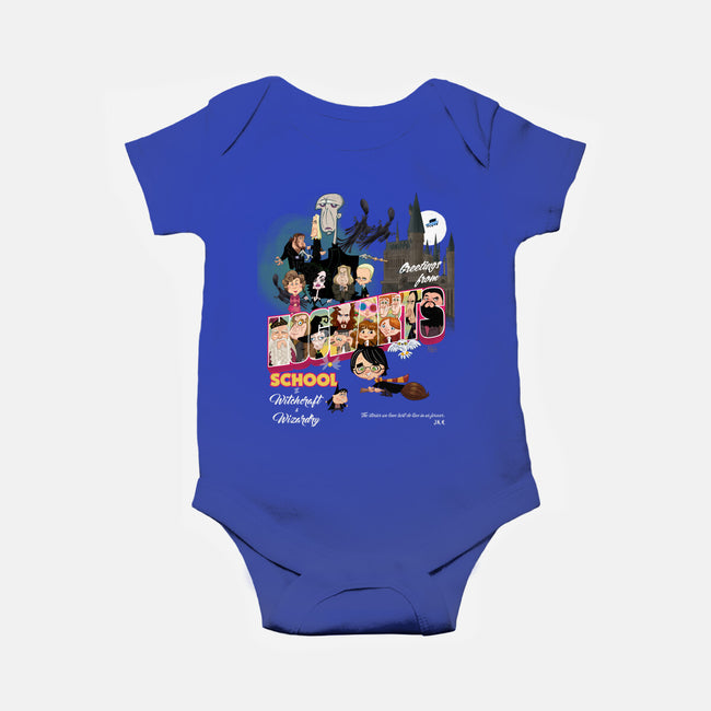 Greetings From Hogwarts School-Baby-Basic-Onesie-Fritsch