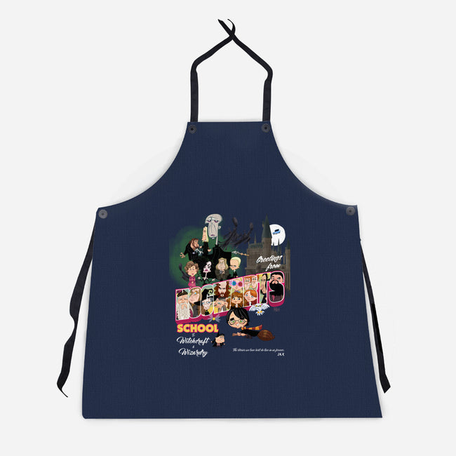 Greetings From Hogwarts School-Unisex-Kitchen-Apron-Fritsch