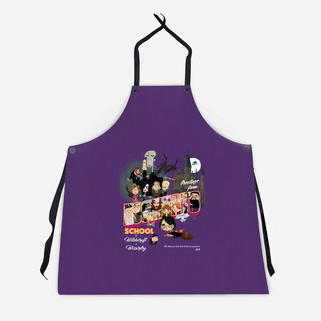 Greetings From Hogwarts School-Unisex-Kitchen-Apron-Fritsch